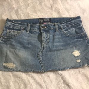 Mini jean skirt